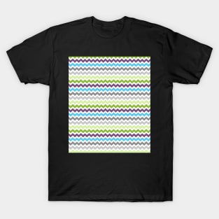 Lime Purple Blue Chevron Pattern T-Shirt